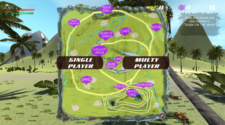 Jungle Cars Trip Multiplayer - Invite your friends! - paly game