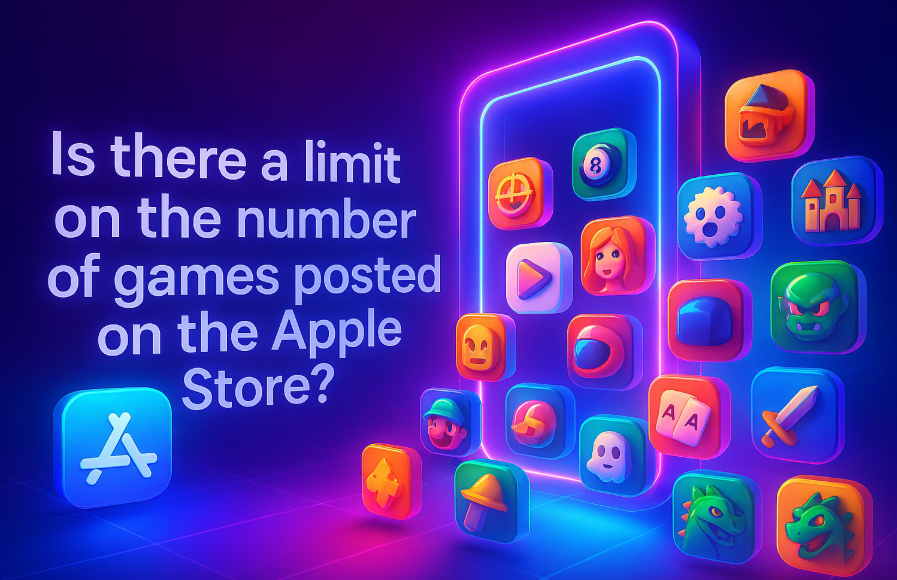 Is there a limit on the number of games and apps posted on the Apple Store?